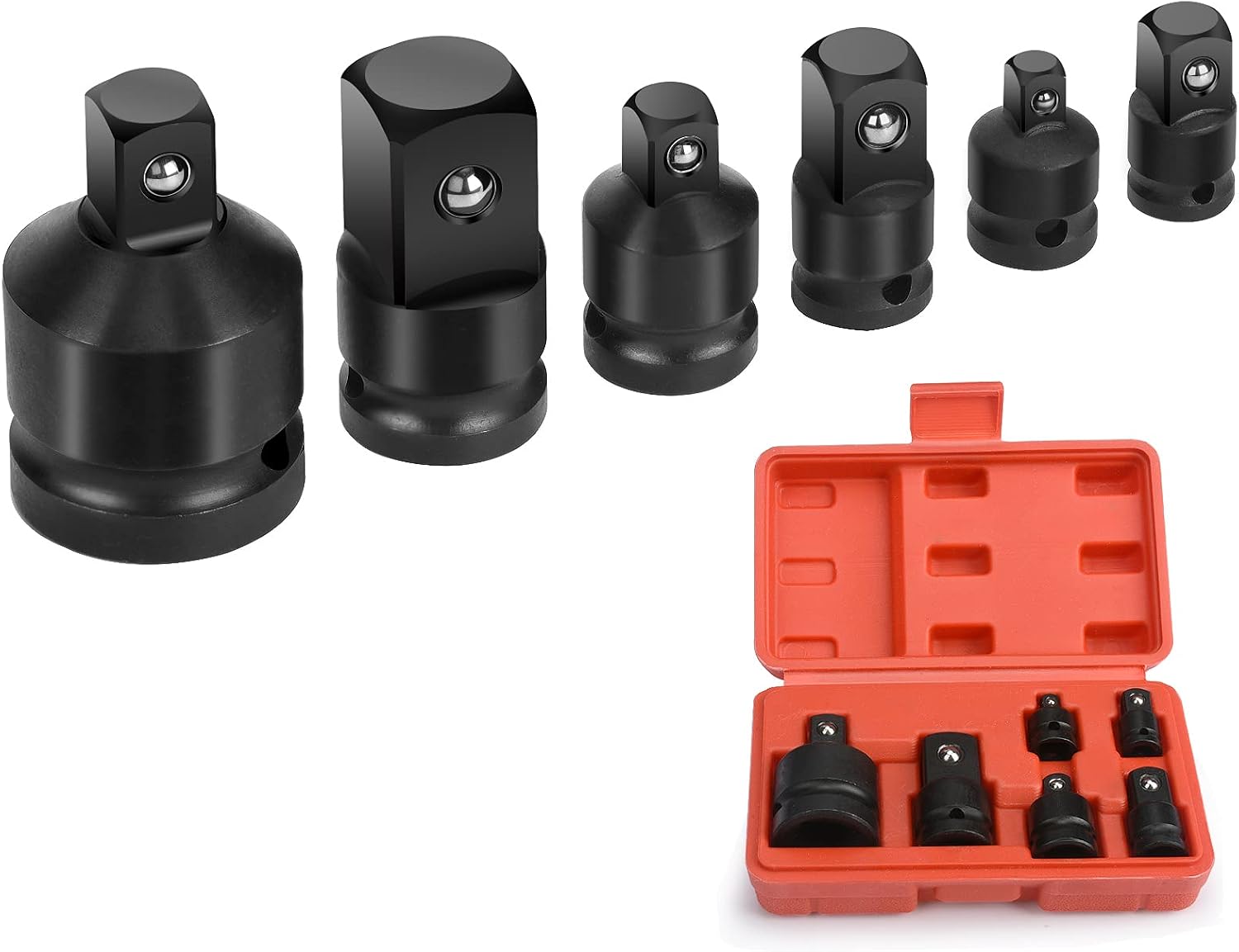 6 Stück 1/4" 3/8" 1/2" 3/4" Steckschlüssel-reduzieradapter