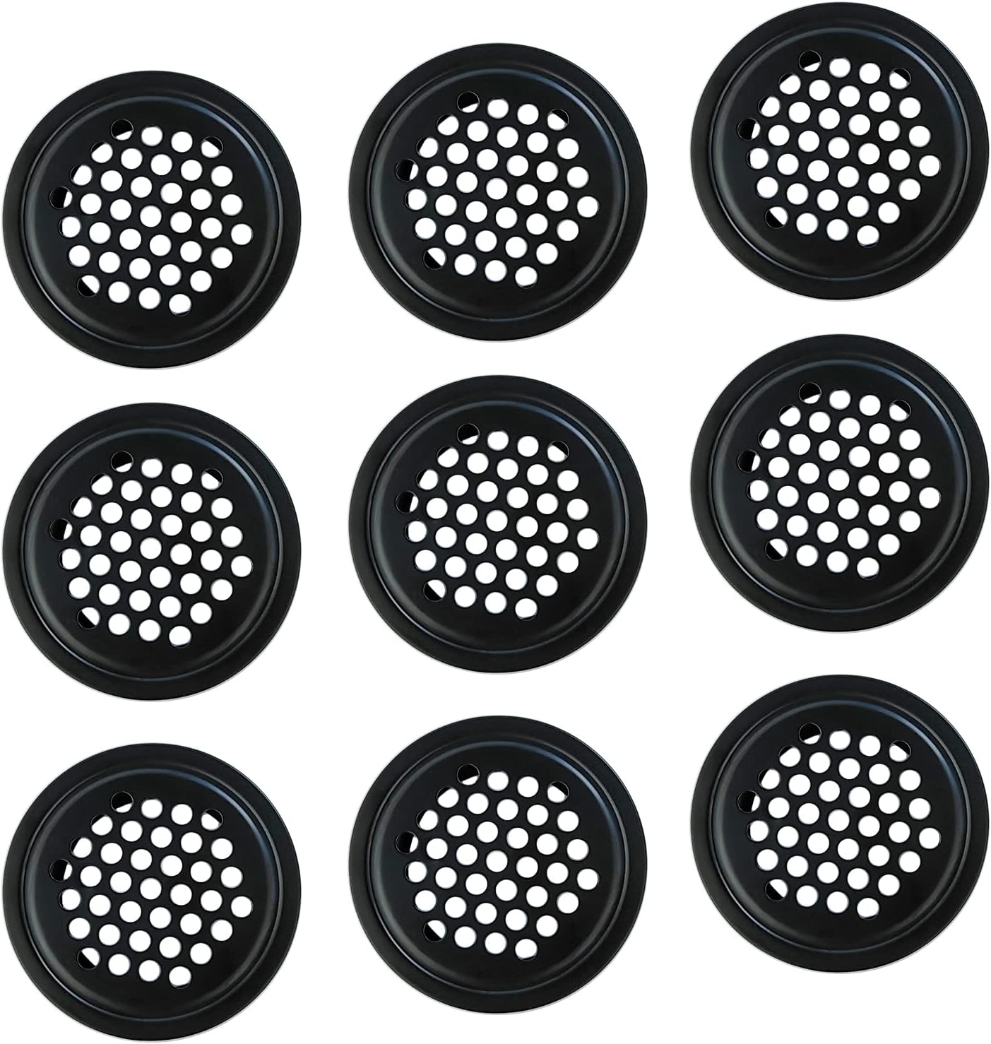 10 Stück Schwarze Lüftungsgitter, 25 Mm Gitterabdeckung, Edelstahl-lüftungsgewebe, Lüftungsabdeckung Für Schränke, Bücherregale, Schuhschränke