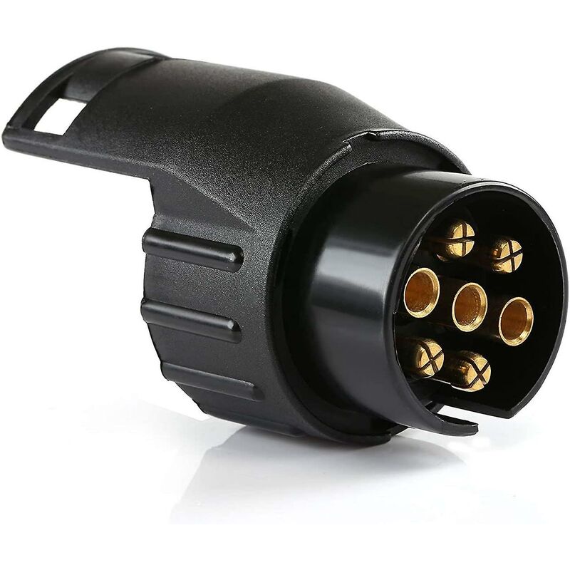 7-poliger Auf 13-poliger Anhängeradapter – Wasserdicht – Nylon Und Kupfer – Kompatibel Mit Pkw Und Anhängern – Einfache Installation