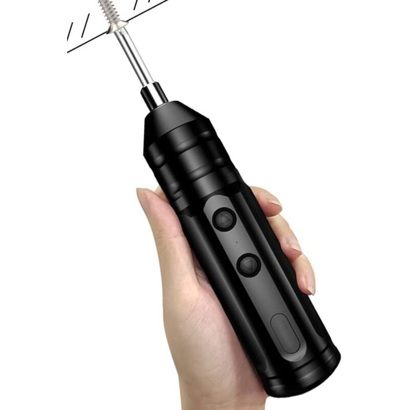 Akku-schrauber-set – Mini-bohrmaschine 250 U/min – Usb-aufladbar – Tragbares Autoreparatur-werkzeugset Mit Usb-kabel (größe: 10-teiliges Bit-set)