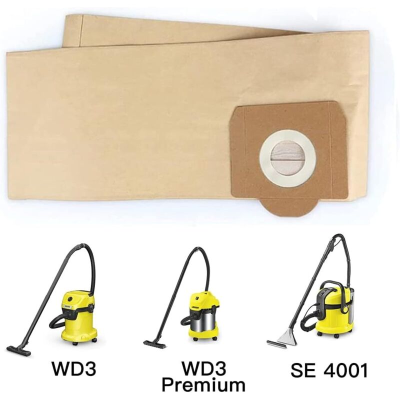 Dreiteiliger 5-teiliger Suchbeutel Für Karcher Wd3, Wd 3 Premium, Wd3200, Wd3500p, A2204, A2204, A2534, Se4001, Kar69591300