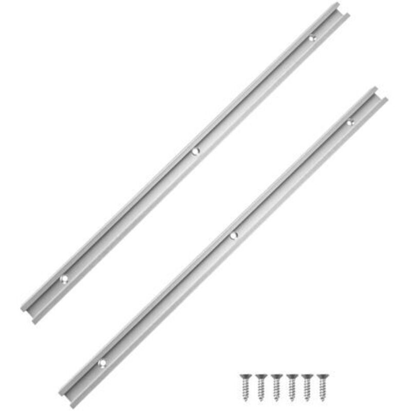 500 Mm Aluminium-t-schiene – 2er-pack – Rostbeständig – Für Tischkreissägen Und Präzisions-holzbearbeitung