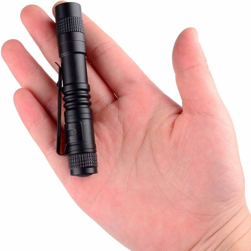 Mini-led-stiftlampe, Superklein, Wasserdicht, Mit Taschenclip, Betrieben Mit Einer Aaa-batterie (nicht Im Lieferumfang Enthalten). Leicht Zu Transportieren, Ideal Für Outdoor-aktivitäten Wie Wandern,