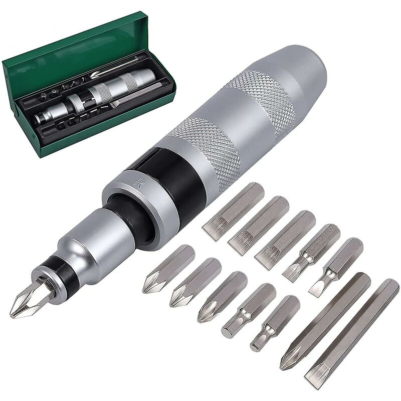 13-teiliges 1/2"-schlagschrauber-set – Vanadiumstahl – Sechskant- Und Kreuzschlitzbits – Für Festsitzende Schrauben Und Autoteile