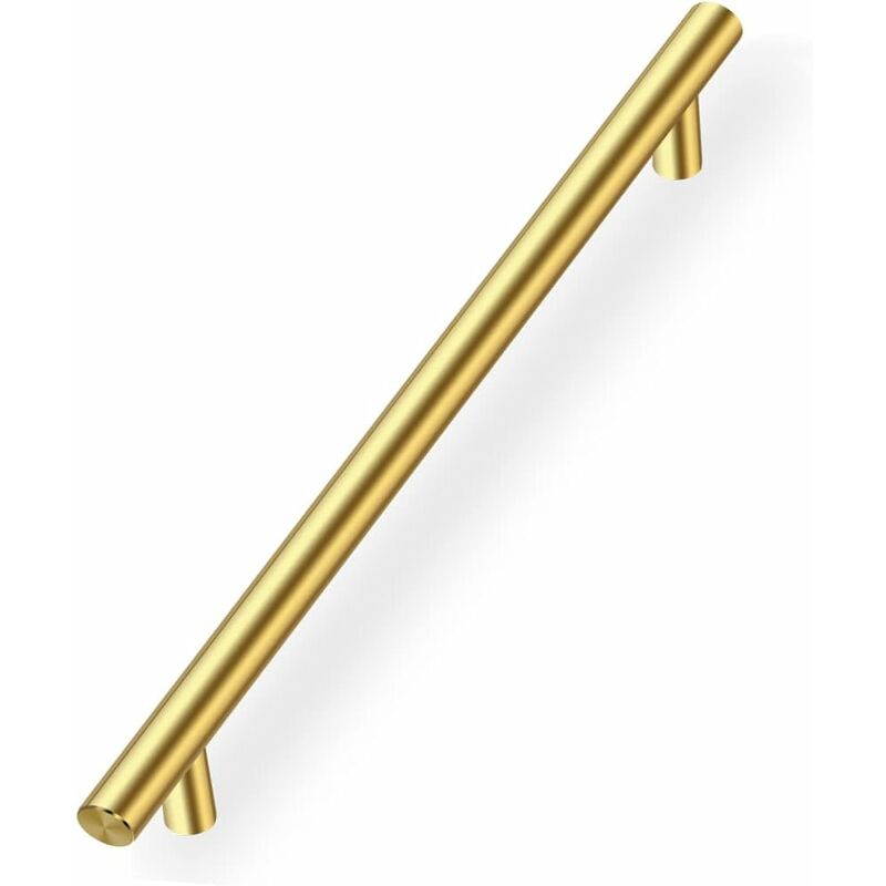 Set Mit 10 Vergoldeten Edelstahl-möbelgriffen – 192 Mm Lochabstand – Ergonomisches Design Für Stabile Montage – Schrauben Inklusive
