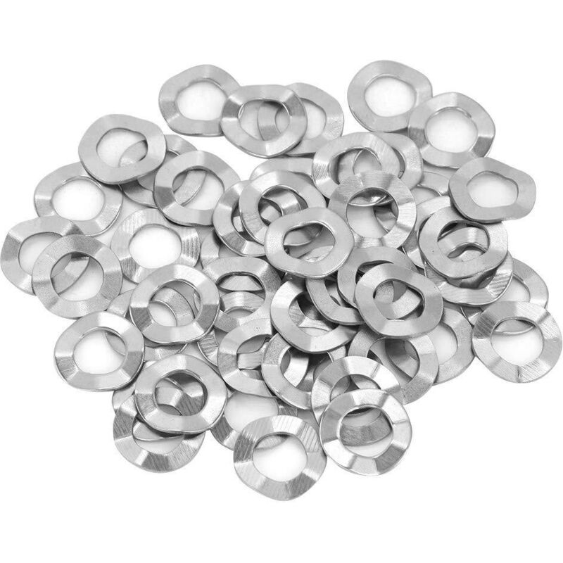 Wellscheibe, Wellenfederscheiben, Federscheibe Aus Edelstahl, M6x3x0,3 Mm, 50 Stück