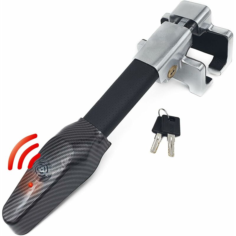 Diebstahlsicherung Mit 120-db-alarm – Stoß- Und Bewegungssensor – Konstruktion Aus Behandeltem Stahl – Kompatibel Mit Lenkrädern Bis Zu 7 Cm