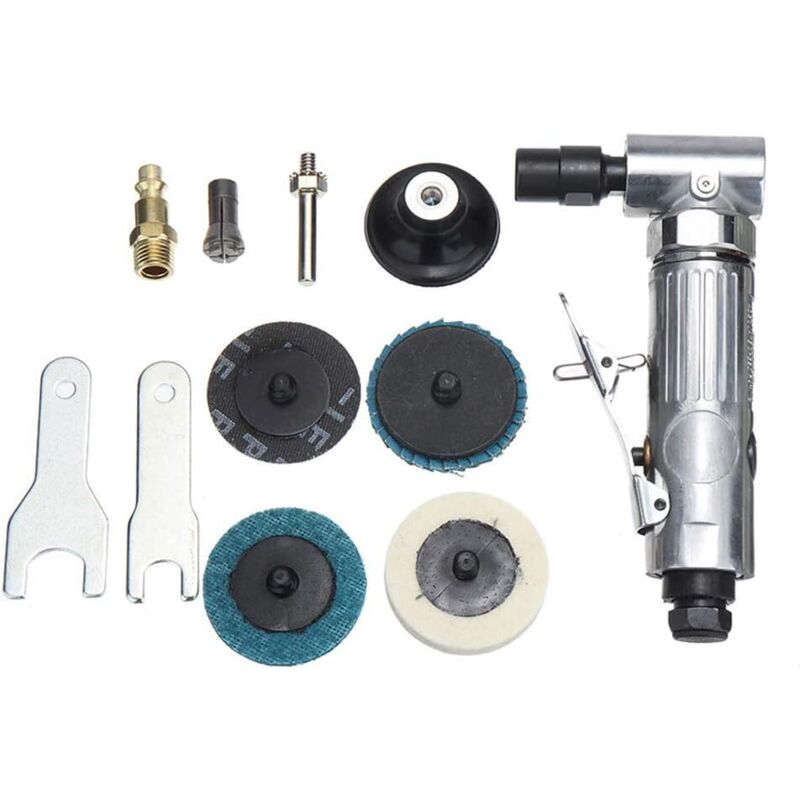 Druckluft-winkelschleifer Mit 90°-bogen – 1/4"-lufteinlass – Mit 2"-schleifscheibe – Druckluftschleifer Mit Verstellbarem Spannfutter – Industriequalität