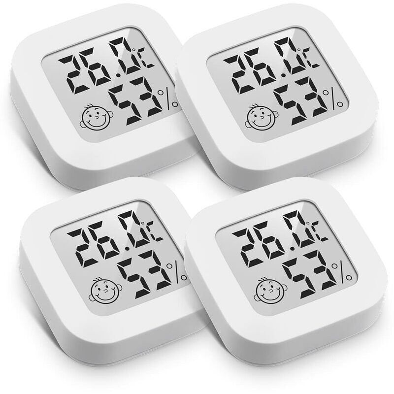 Digitales Mini-thermometer Und Hygrometer Für Den Innenbereich – Genauigkeit ±1 °c – Messbereich -50 Bis 70 °c – 12 Monate Batterielaufzeit – Kompakte Größe: 4,3 Cm