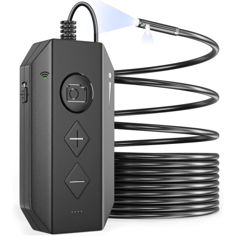 Wifi Dual-lens-endoskop, 1080p Hd Dual-kamera-endoskop-inspektionskamera Mit 6 Einstellbaren Leds, Wasserdichte Zoom-schlangenkamera Für Android-smartphones Und Ios-tablets (5 M)