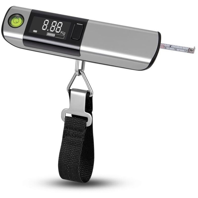 Elektronische Gepäckwaage, Tragbare Digitalwaage Bis 50 Kg/110 Lb (lb, G, Oz, Kg) Mit Tara-funktion Und Hintergrundbeleuchtetem Lcd-display, Reisekofferwaage
