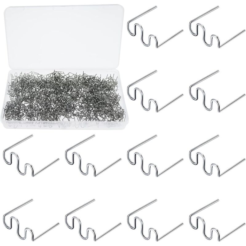 500 Stück Metall-heißklammern, 0,8 Mm Wellenform, Kunststoff-schweißklammern Für Die Reparatur Von Stoßstangen Und Karosserien, Mit Box