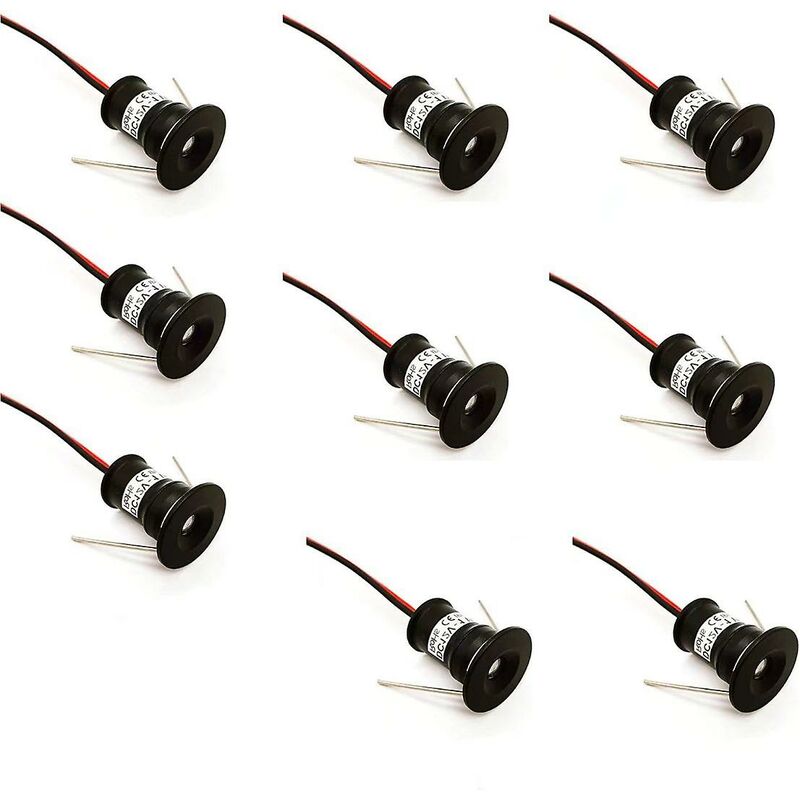 Set Mit 9 Mini-led-einbaustrahlern, 12 V, 1 W – Schutzart Ip65 Für Küche Und Treppenhaus – Warm- Und Kaltweiß – 120° Abstrahlwinkel – Dekorative Beleuchtung