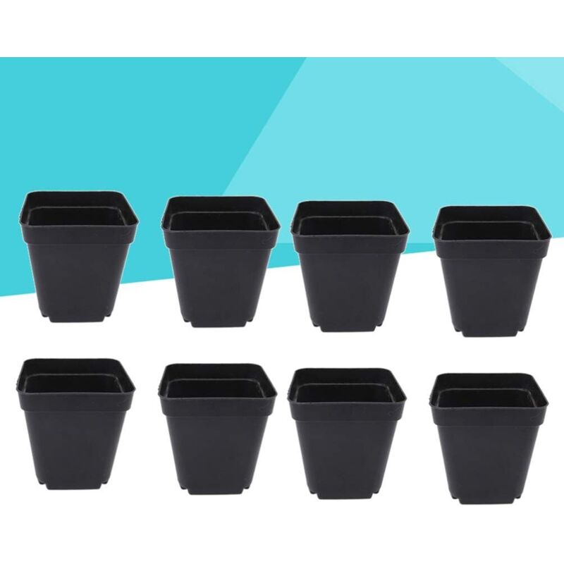 Packung Mit 50 Quadratischen Anzuchttöpfen (6 X 6 X 6,5 Cm) – Dickes Plastik Mit Abflussloch – Für Anzucht Von Setzlingen Und Stecklingen Im Innen- Und Außenbereich – 50 Stück