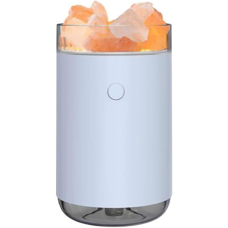 260 Ml Luftbefeuchter Mit Farbigem Licht, Kristall-salzstein, Leiser, Tragbarer Usb-luftbefeuchter Mit Nebelfunktion, Diffusor Für Ätherische Öle, Kaltnebel-luftbefeuchter Für Büro Oder Küche