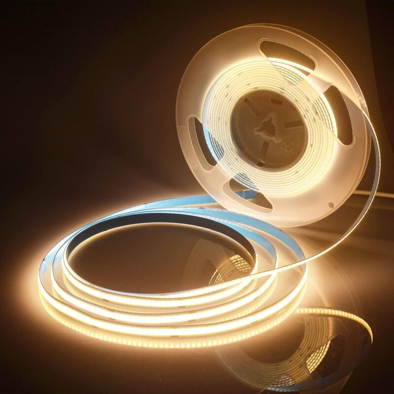 5 M Flexibler Led-streifen, 3000 K Warmweiß – 320 Leds/m – 8 W/m – 5 V Dc – Einfache Installation Mit 3m-klebeband – Dekorative Innenbeleuchtung – 640 Leds