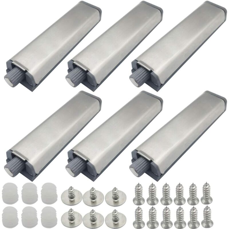 6 Stück Magnetische Schiebetürverschlüsse Für Schranktüren, Schiebetür-magnetverschlüsse Für Schranksysteme, Pufferscharnierriegel, Metallverschlüsse, Magnetriegel