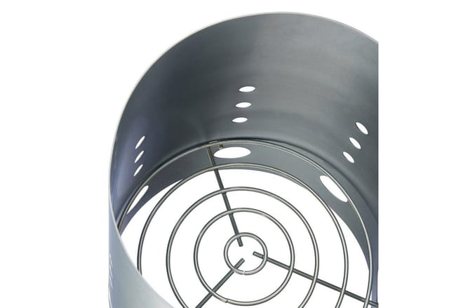 Relaxdays - xl Anzündkamin, aus Stahl, Grillkohleanzünder für bbq, Kamin, Grills, HxD: 30 x 19 cm, Grillstarter, silber