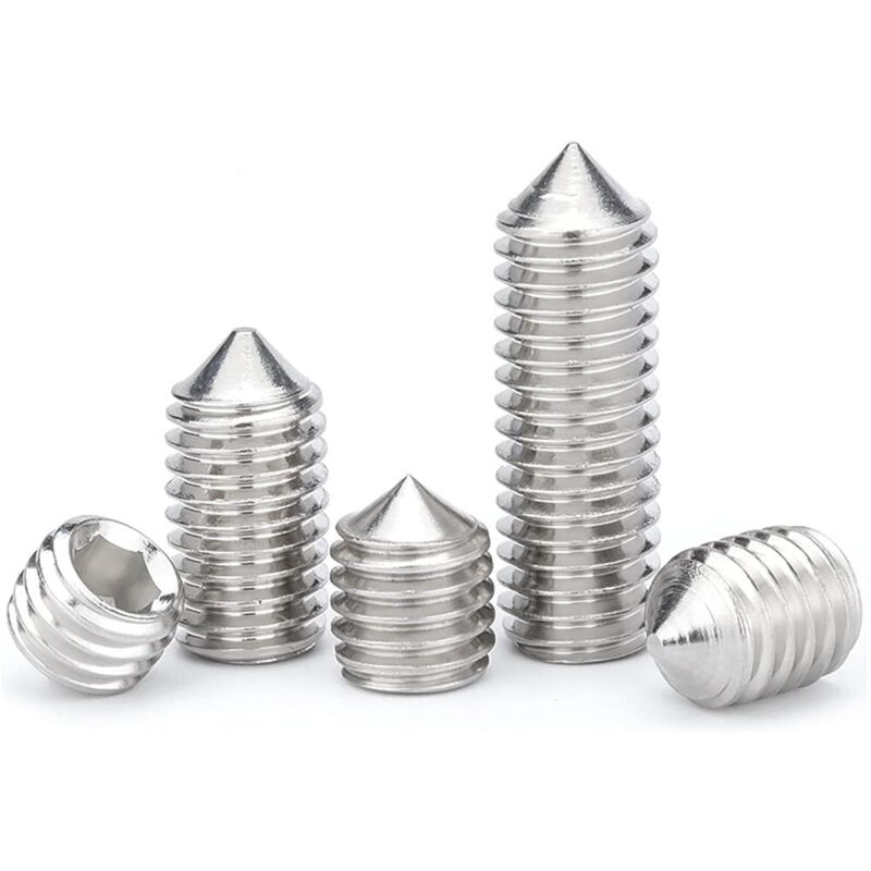 M6 Kegelgewindeschrauben – Edelstahl 304 – 20 Mm Länge – 20er-packung – Schnellmontage Mit Sechskantnut
