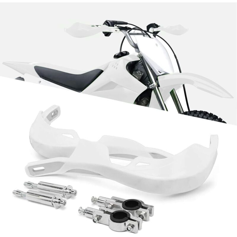 Motorrad-handschützer, 22 Mm Bis 28 Mm Lenker-handschützer Für Ron Atv Pit Bike Off-road Motocross Enduro Mx - Weiß