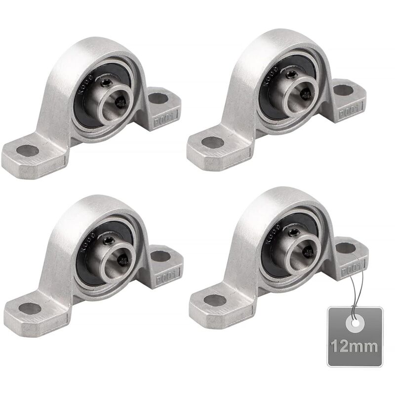 Satz Mit 4 Kugellagern (12 Mm) – Zinklegierung – Einfache Montage Dank Zweilochgehäuse – Für Mechanische Geräte