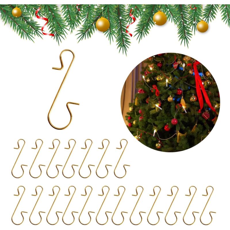 Set Mit 100 Edelstahl-weihnachtsdekorationshaken – S-förmige Aufhänger – Christbaumschmuck, Bastelarbeiten