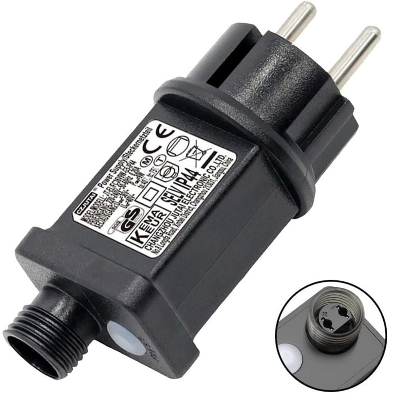 Blinkender Led-transformator Für Lichterketten, 31 V, 6 W Stecker, 9 Modi Mit Timerfunktion, Ip44 Wasserdicht, Led-transformator Für Gartenbeleuchtung Und Lichterketten