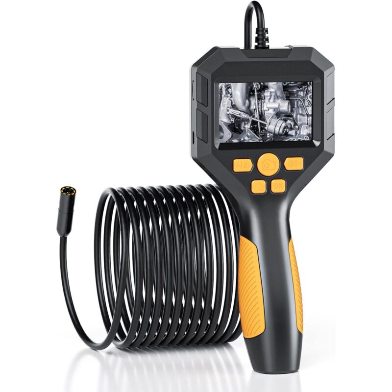 Industrielles Endoskop, Digitale 1080p Hd-boreskop-inspektionskamera Mit 8-mm-ip68-wasserdichter Kamera, Kanalkamera Mit 2,8-zoll-ips-bildschirm, 16,5 Fuß Langes Halbstarres Kabel.