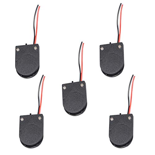 Kunststoff-knopfzellen-batteriehalter-klappgehäuse Zum Selberbauen, Cr2032-knopfzellenfassung, 5 Stück, Schwarz