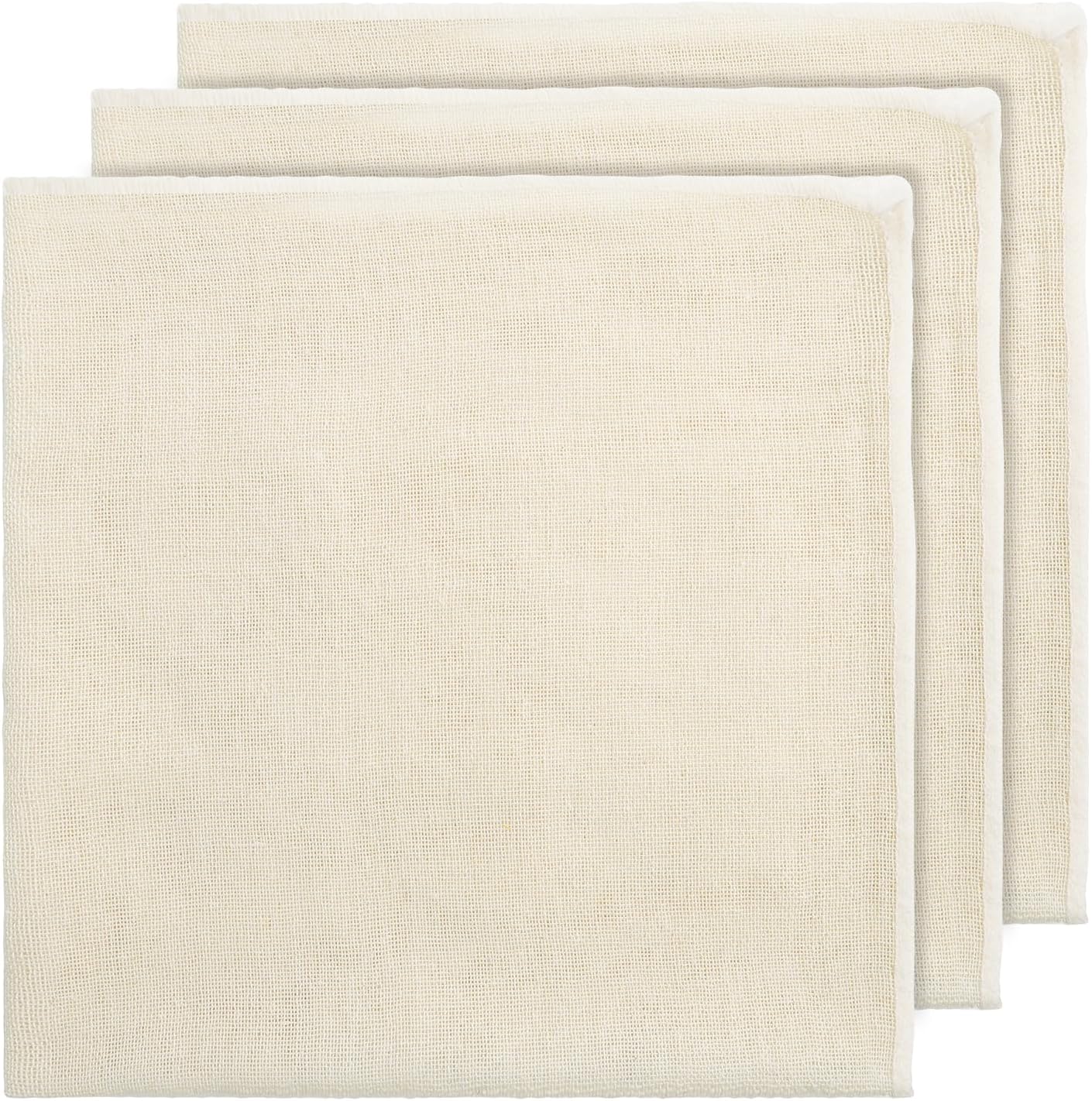 Set Mit 3 Wiederverwendbaren Mulltüchern Zum Abtropfen, 50 X 50 Cm, Zum Kochen, Für Säfte Und Käse