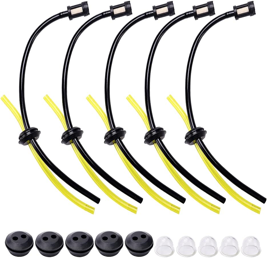5-teiliges Universal-benzinfilter-set Mit Dichtungsschlauch Und Benzinschlauch Für Rasenmäher Mit Ansaugpumpe, Für Freischneider, Kettensägen Und Heckenscheren.