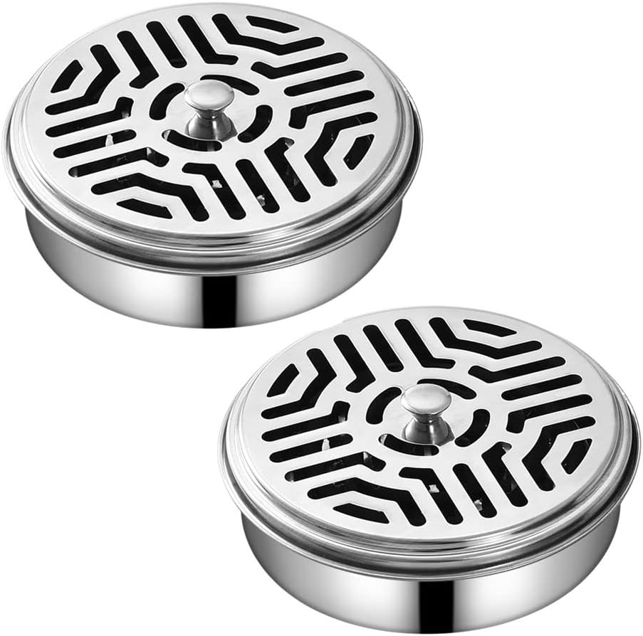 Mückenschutzspiralenhalter, 2er-packung Mückenschutzspiralenhalter Mit Deckel, Klassischer Räucherstäbchenhalter Für Zuhause, Camping, Reisen, Garten Und Angeln