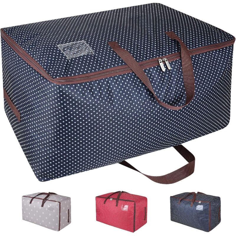 100-liter-kleidersäcke, Dicke, Extragroße Aufbewahrungstasche, Reisetasche (blau)
