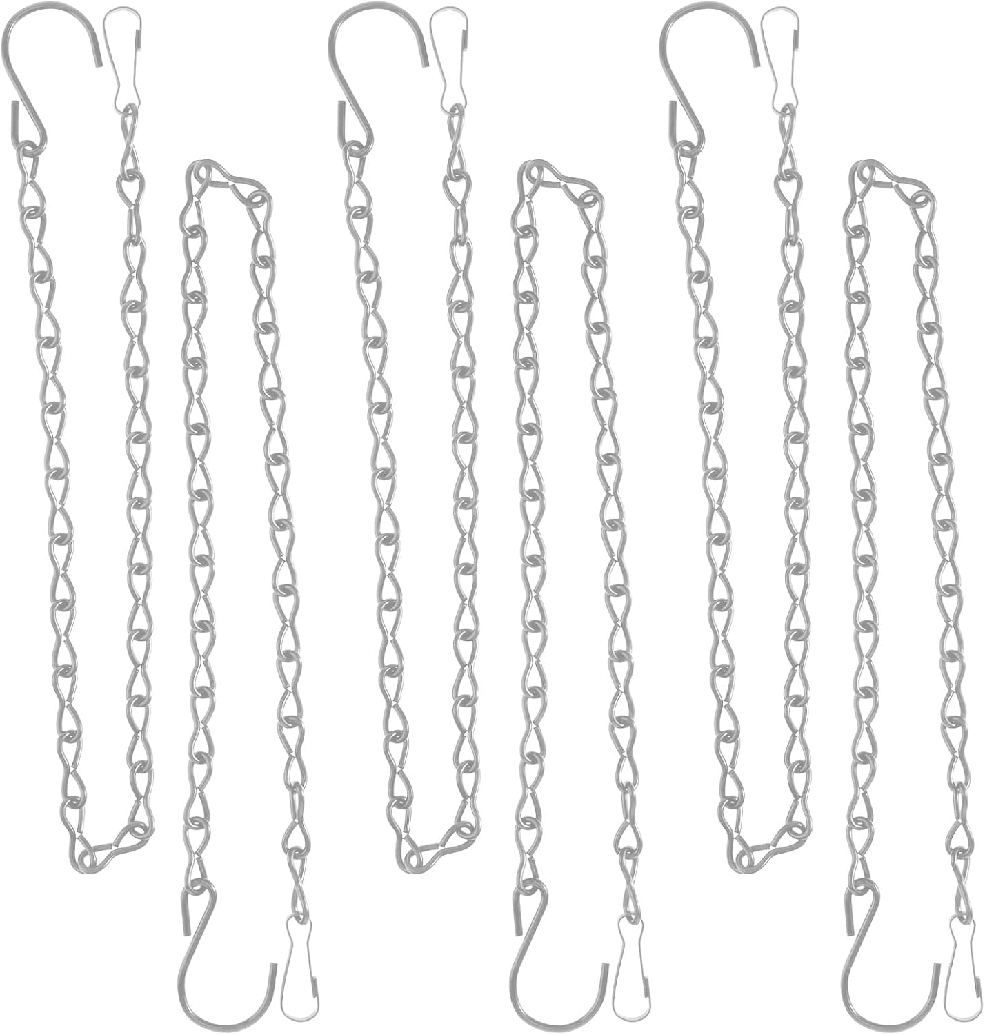 6-teilige Hängekorbkette, 50 Cm Lange Aufhängekette, Zum Aufhängen Von Blumentöpfen, Hängepflanzen, Vögeln, Laternen, Werbetafeln, Für Den Innen- Und Außenbereich