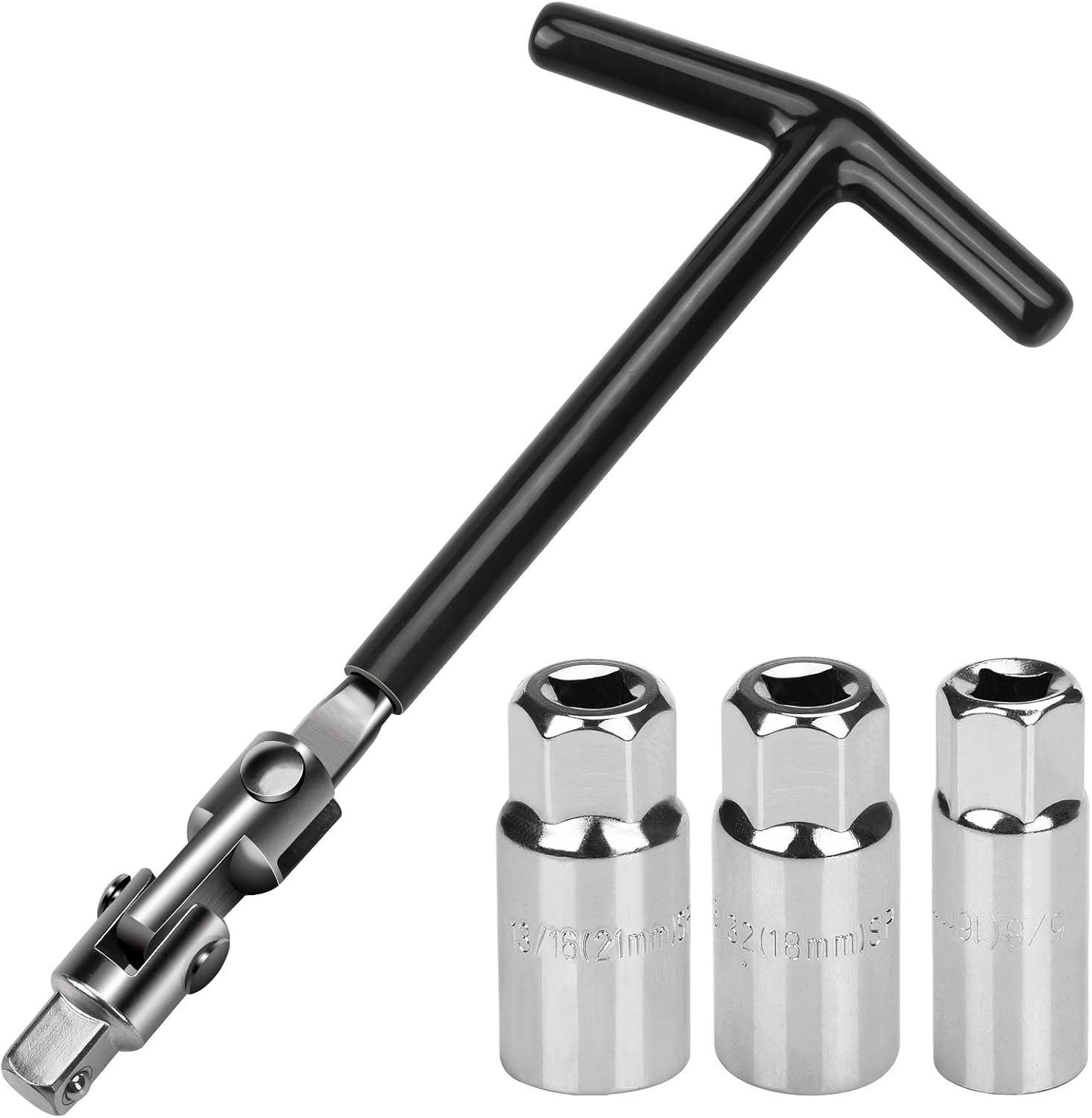 Zündkerzenschlüssel 16/18/21 Mm, 5er-set, Universeller Zündkerzenauszieher Für Pkw Und Motorräder