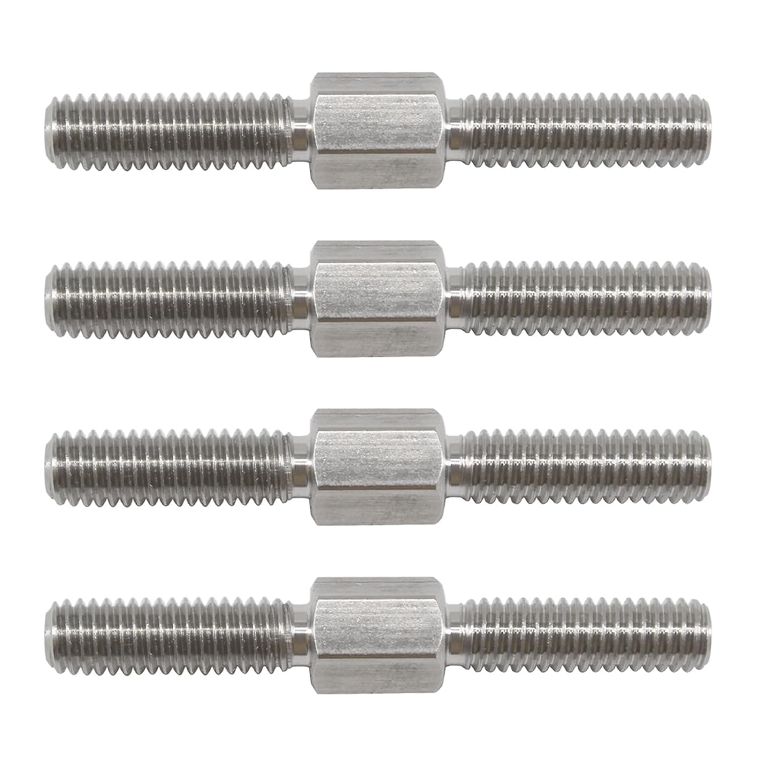 Satz Von 4 M12 X 100 Mm Doppelseitigen Sechskantschrauben Mit Rechts- Und Linksgewinde, Aus Edelstahl 304, Gleicher Länge