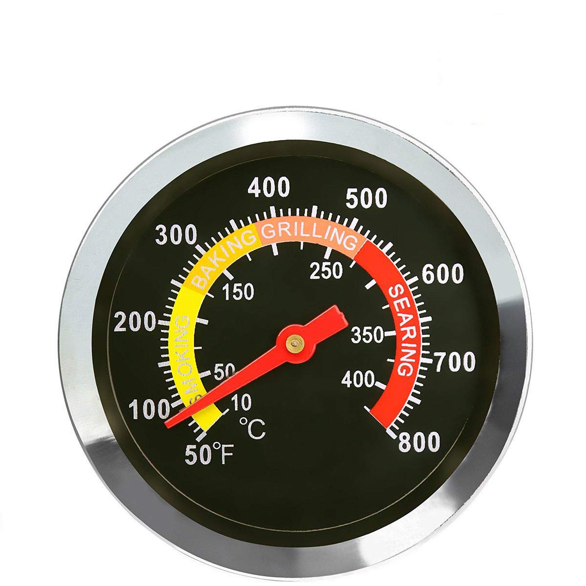 01t08 6 Cm Edelstahl-thermometer Für Grill, Räucherofen Und Backofen
