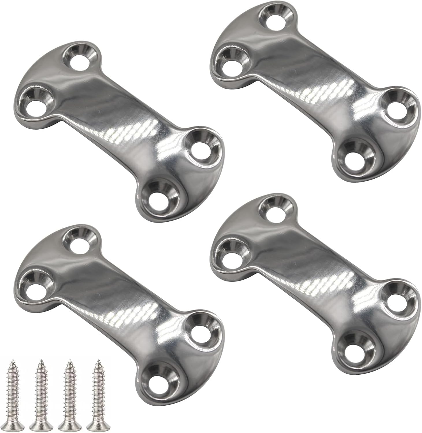 Satz Mit 4 Edelstahl-304-druckplatten Für Yachten Und Bootsdecks – 25 Mm