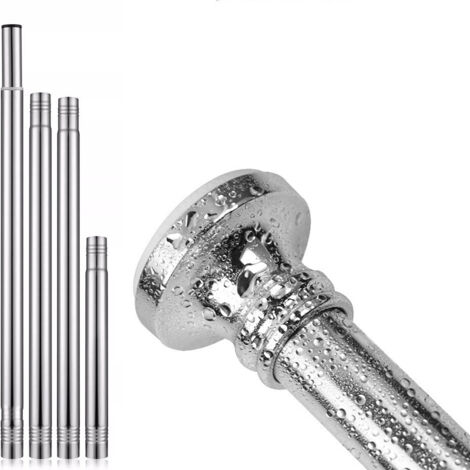 Ausziehbare Duschvorhangstangen, Von 60 Bis 238 Cm Verstellbar, Set Aus Bohrfreien, Teleskopierbaren Edelstahl-duschvorhangstangen Für Badezimmer, Schrank, Garderobe Und Tür