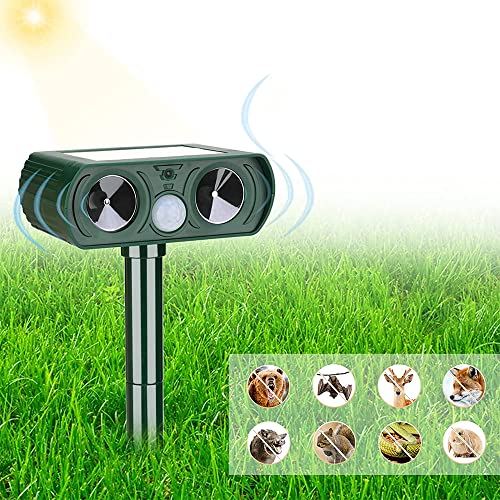Solarbetriebenes, Wasserdichtes Katzenabwehrgerät Mit Bewegungsmelder Und Blinklichtern Solarbetriebenes Gerät Zur Verwendung Im Freien Auf Bauernhöfen, In Gärten, Höfen, Für Hunde, Katzen Und Vögel.