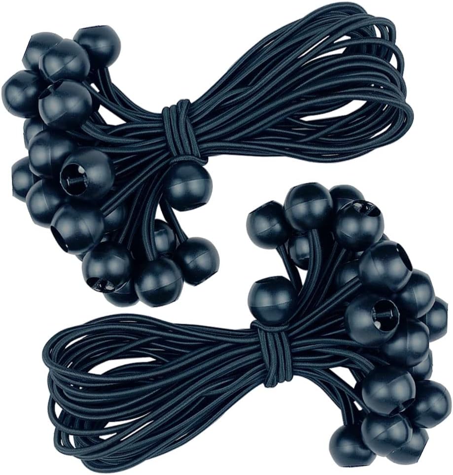 Elastische Bungee-seile, 25 Stück À 23 Cm, Elastische Bungee-seile Für Planen, Planengummis, Planenbinder, Mini-bungee-seile Für Zelte, Planen, Taschen, Trampoline Und Mehr