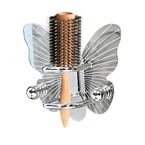 Wandmontierter Haarbürstenhalter – Schmetterlingsförmiges Wandregal Zur Aufbewahrung Von Badaccessoires Und Haargummis