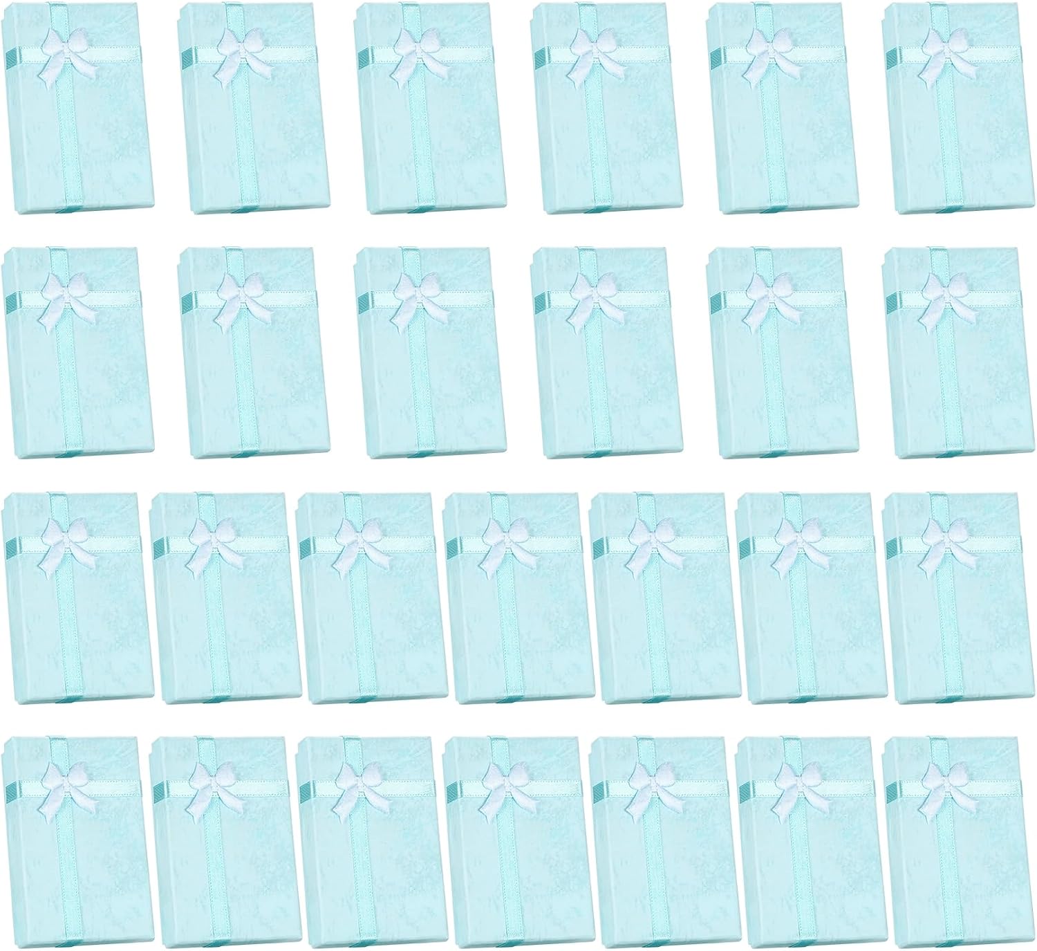 26-teiliges Geschenkkarton-set Mit Schleife Und Deckel Für Weihnachten, Geburtstag, Jahrestag Und Hochzeit – Blau