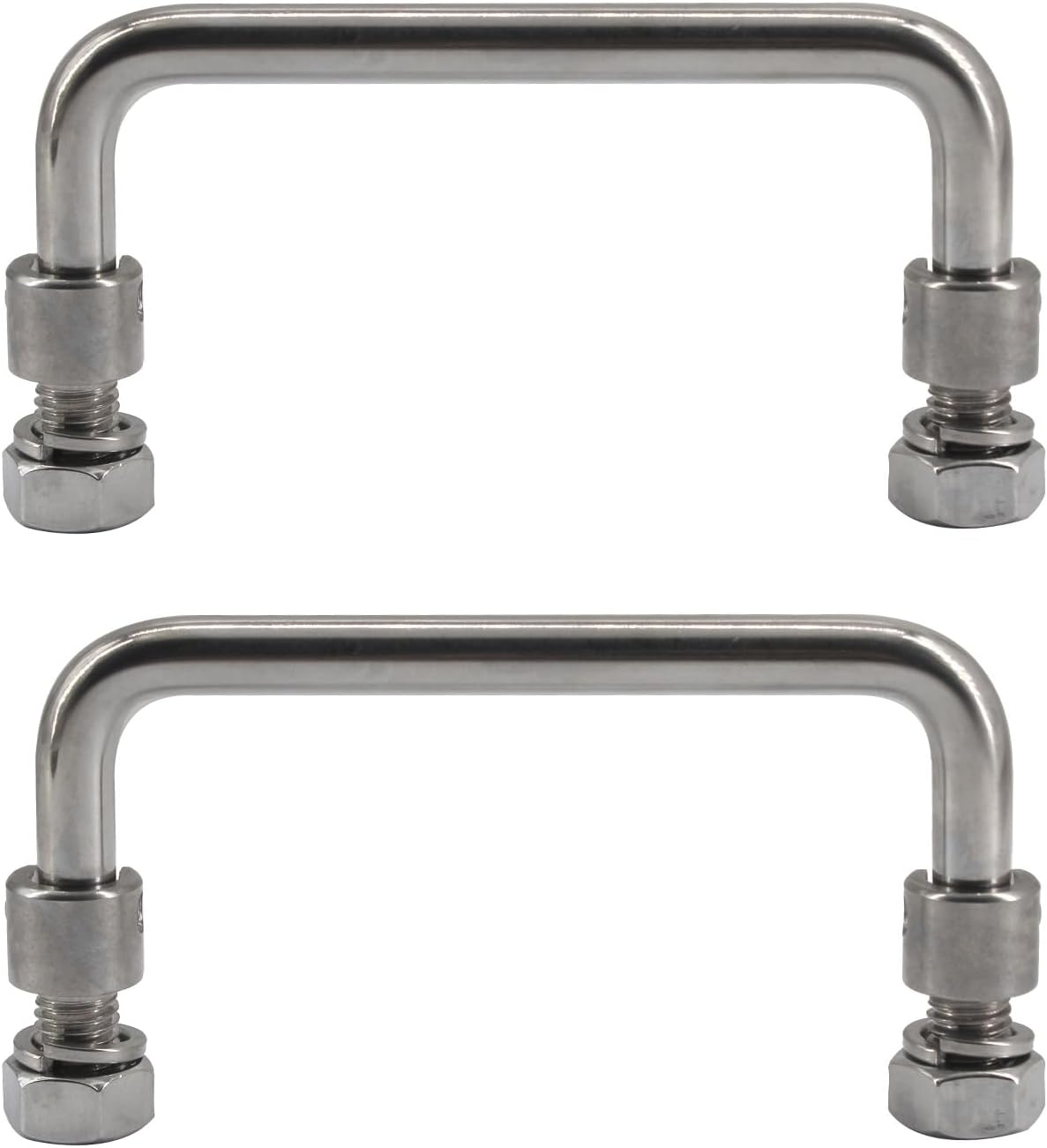 Set Mit 2 U-förmigen Klappgriffen Aus Edelstahl 304 Für Verteilerkästen Und Werkzeugkästen, 120 Mm