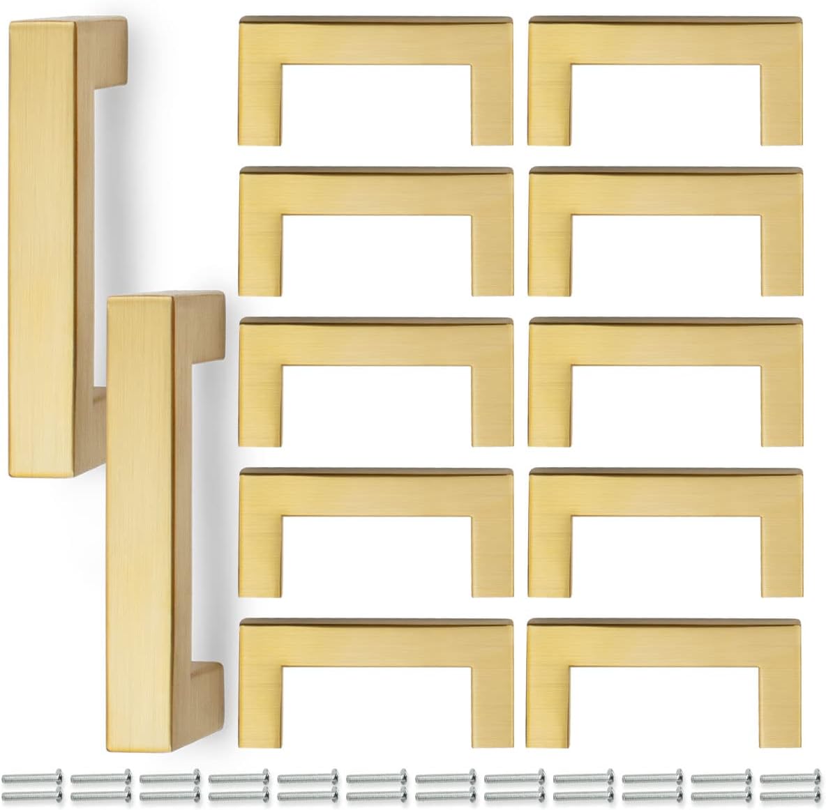 12 Stück 76 Mm (64 Mm Lochabstand) Quadratische T-griffe Aus Edelstahl Für Küchenschränke