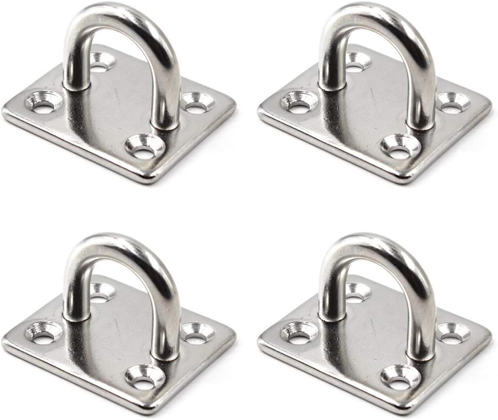 Ee M8 Schwerlast-decken- Und Wandbefestigungshaken, Ankerplatte, Öse, Edelstahl 304, 5/16" 8 Mm (4 Stück)