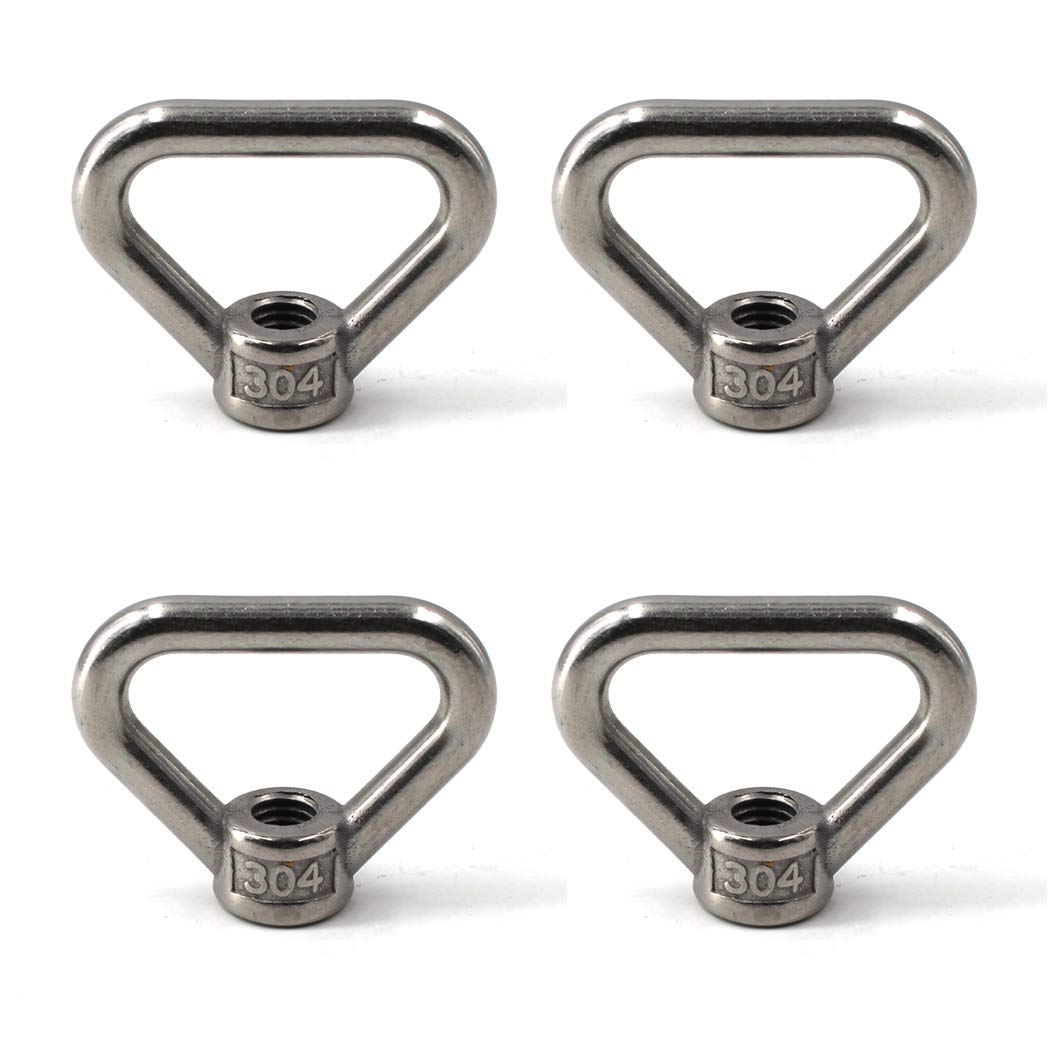 Satz Mit 4 M12-ösenmuttern Aus Edelstahl 304 Mit Dreieckiger Ringform