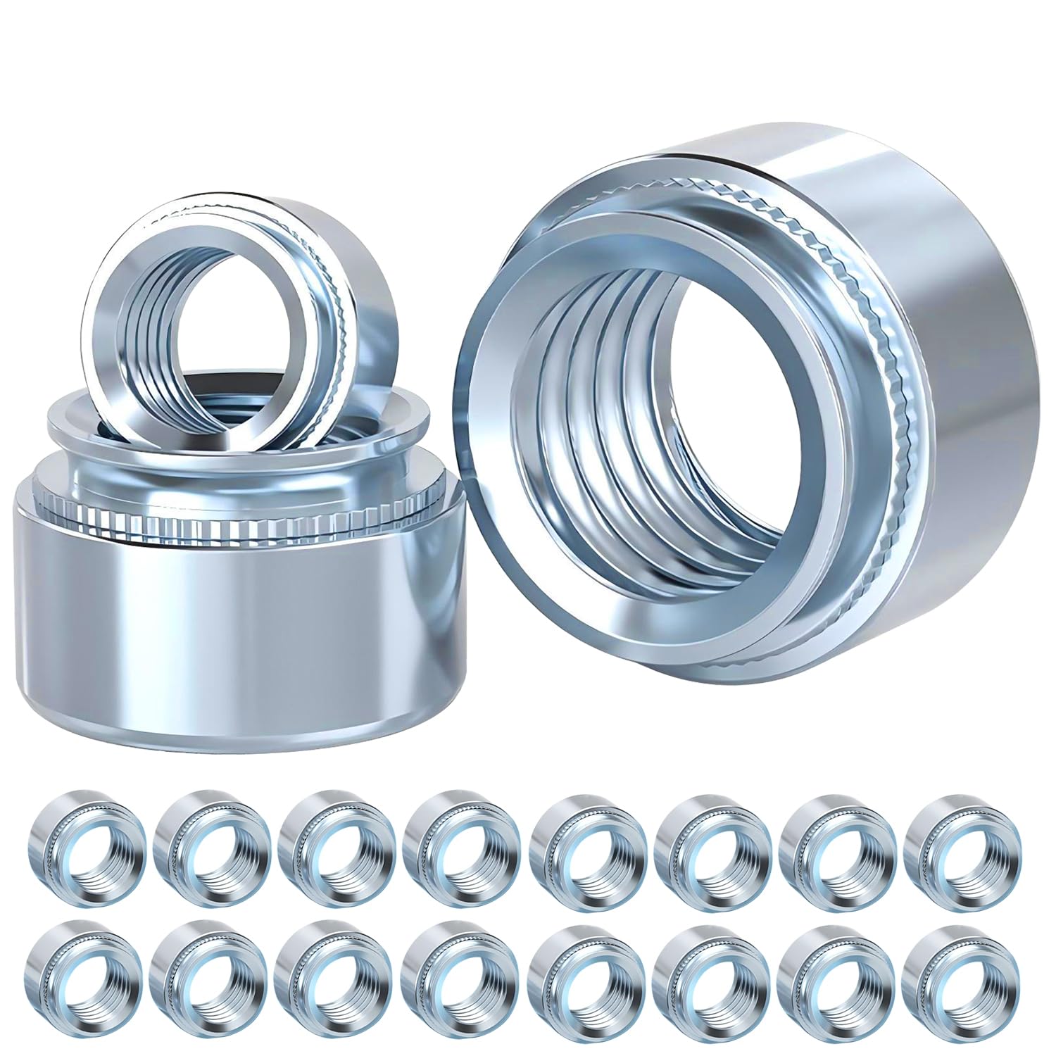 20 Stück Blindnietmuttern, Verzinkte Kohlenstoffstahl-bügelmuttern, M4-2 Mm Blindnietmuttern, Metallbefestigungswerkzeug Für Bleche, Haushaltsgeräte