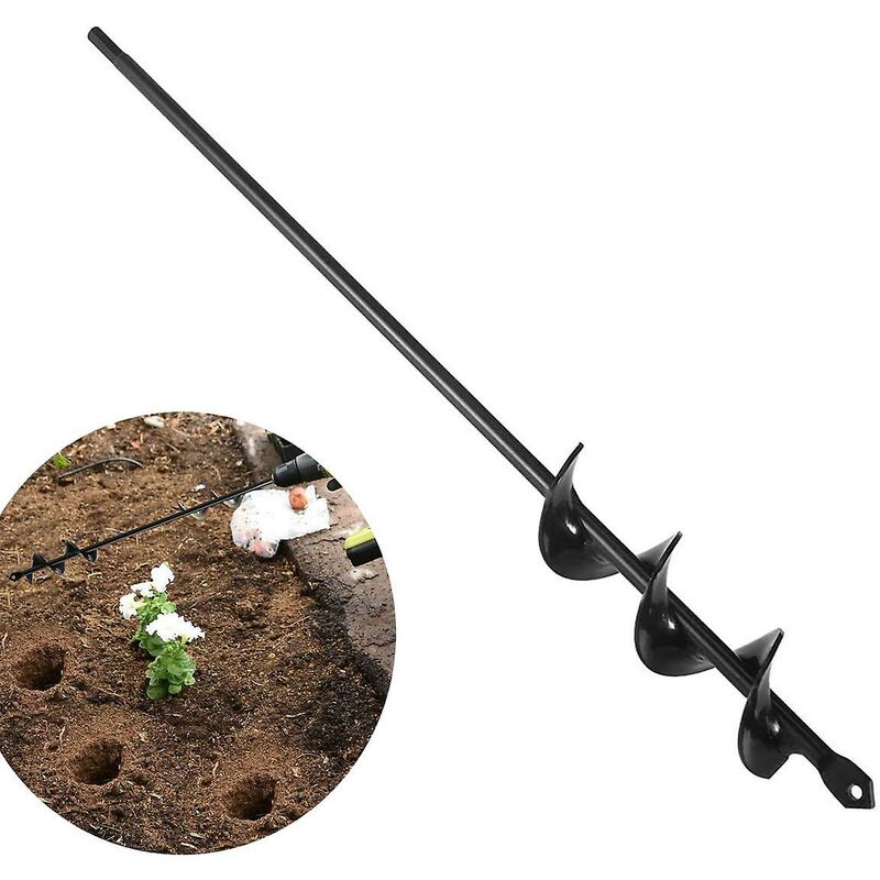 Gartenbohrer Ø4x45cm, Praktisches Pflanzwerkzeug Zum Pflanzen Von Setzlingen, Zwiebeln Und Beetpflanzen, Spiral-gartenbohrer Für Handbohrmaschinen Und Elektrische Bohrmaschinen