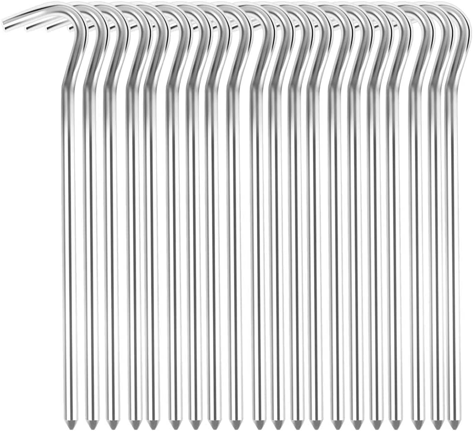 20 Zeltnägel, 18 Cm Lange Aluminium-zeltnägel, Campingnägel, Zeltnägel, Zeltnägel Für Harten Boden, Ideal Für Gartenarbeit, Camping, Angeln Und Zelte